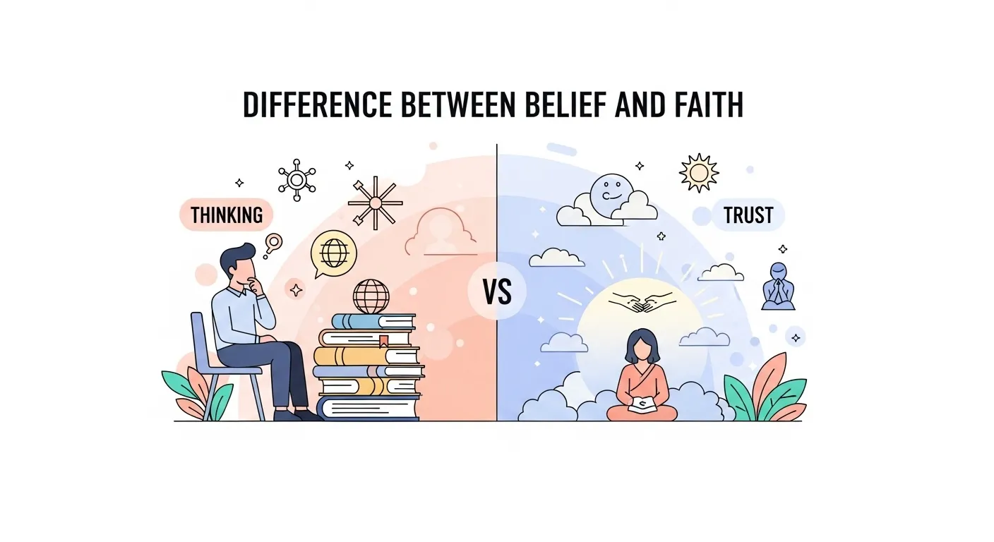 difference between belief and faith