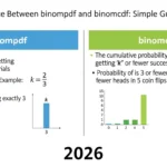 difference between binompdf and binomcdf