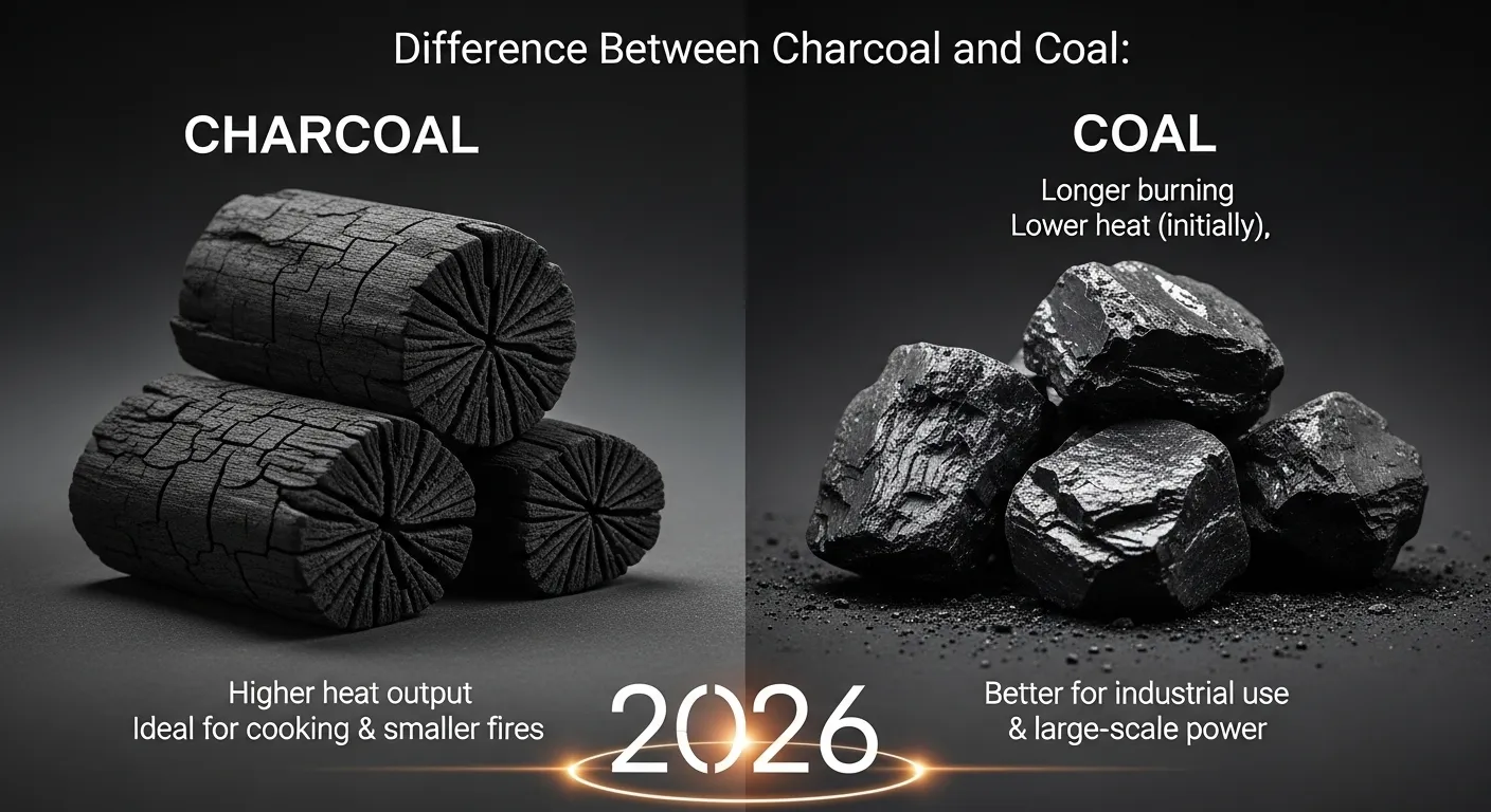 difference between charcoal and coal