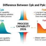 difference between Cpk and Ppk