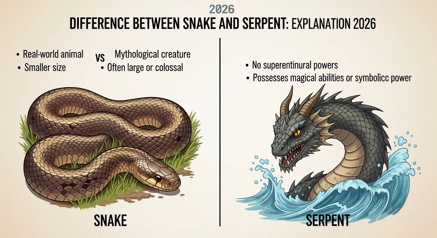 difference between snake and serpent