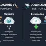 difference between uploading and downloading