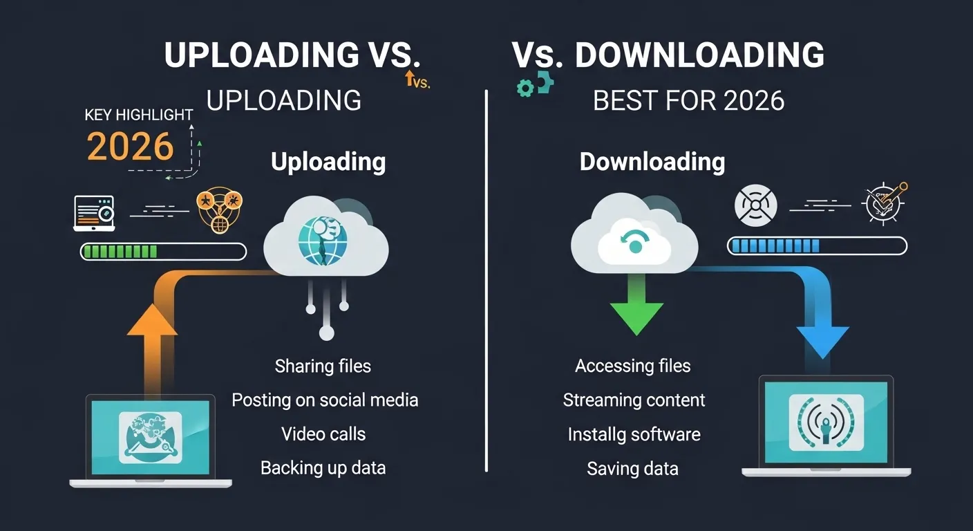 difference between uploading and downloading