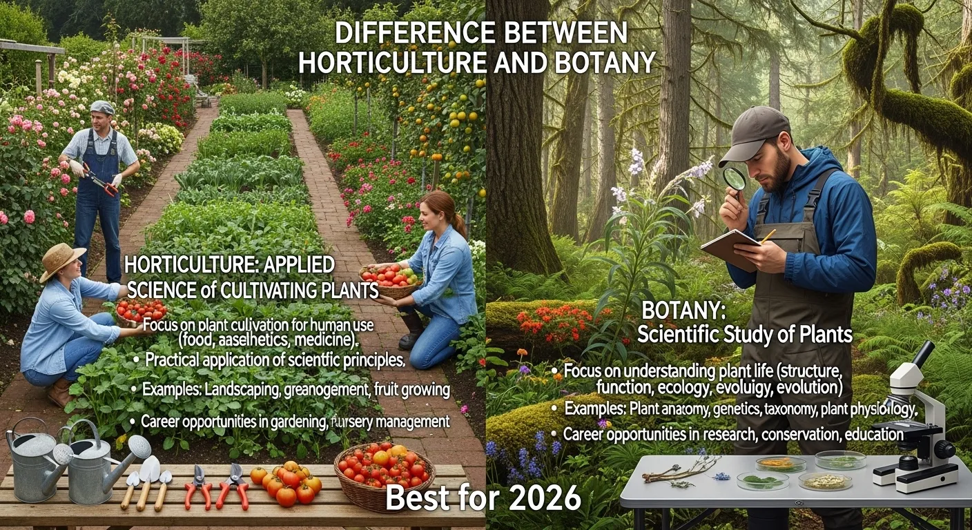 difference between horticulture and botany