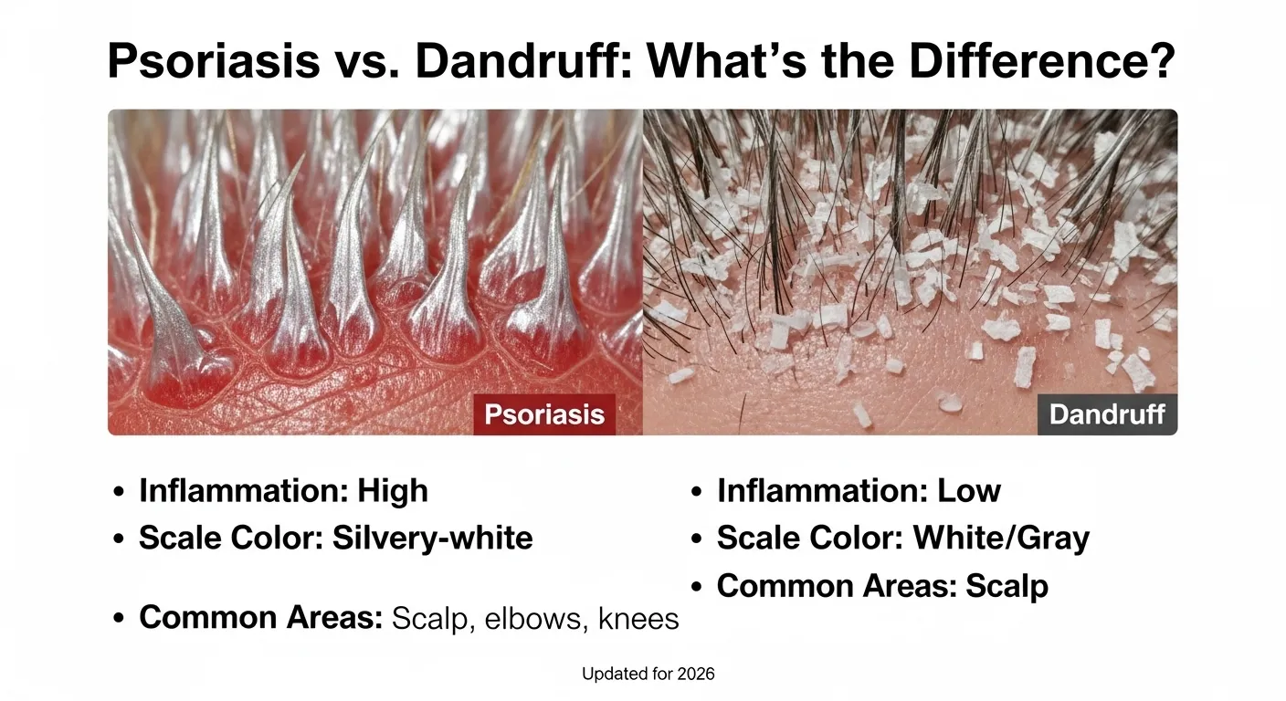 Difference Between Psoriasis and Dandruff