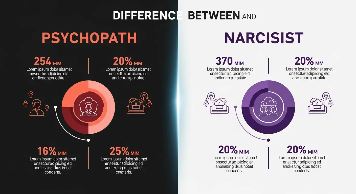 difference between psychopath and narcissist