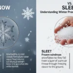 difference between snow and sleet