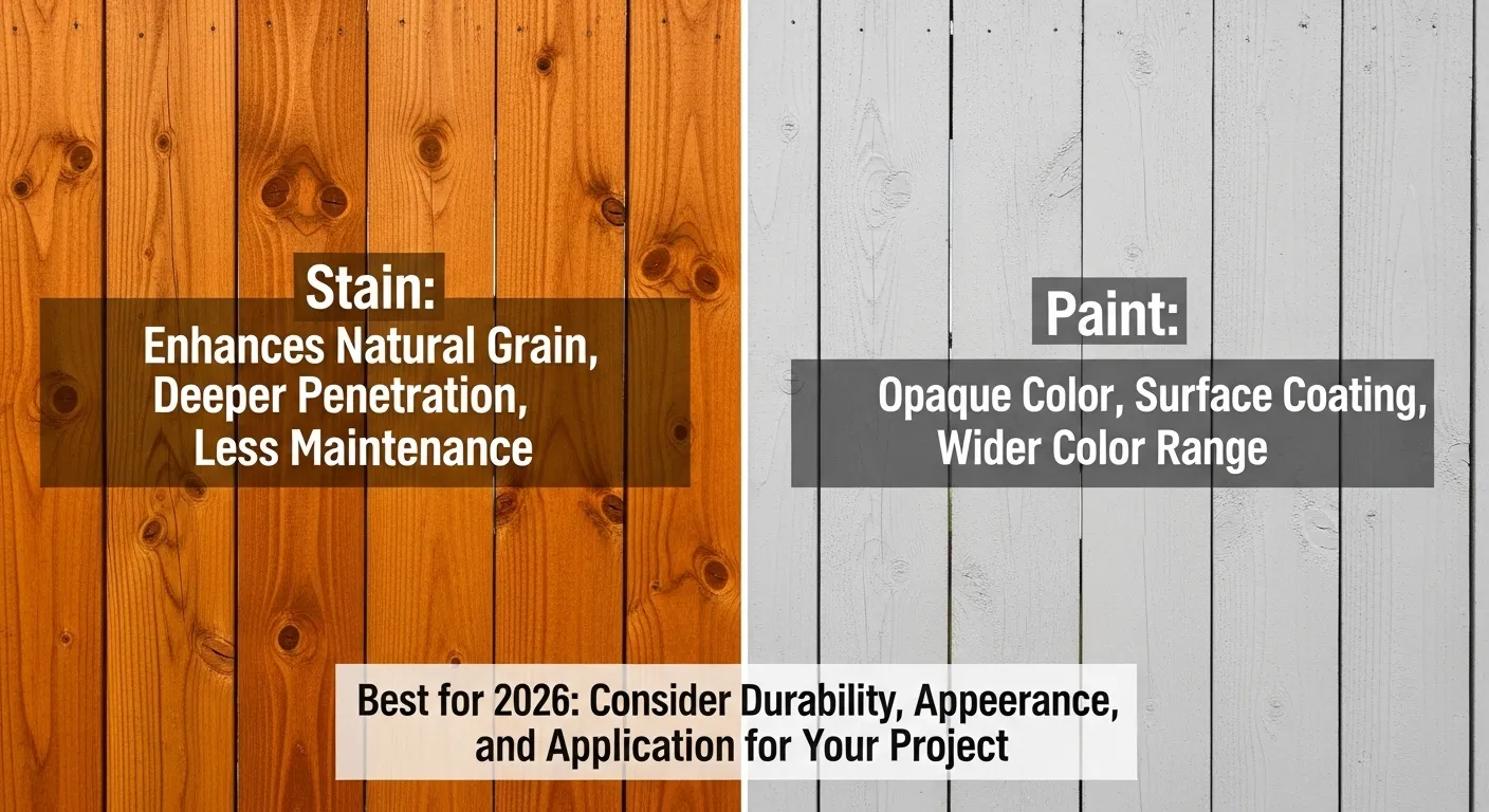 difference between stain and paint