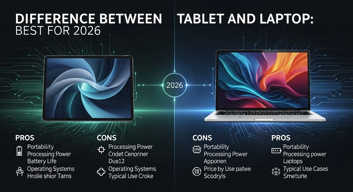 difference between tablet and laptop