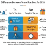 difference between to and for