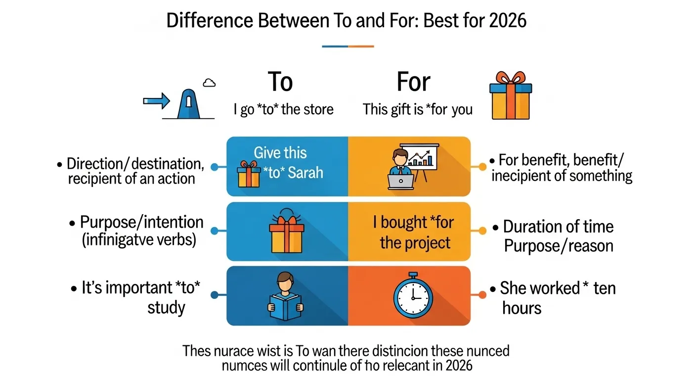 difference between to and for