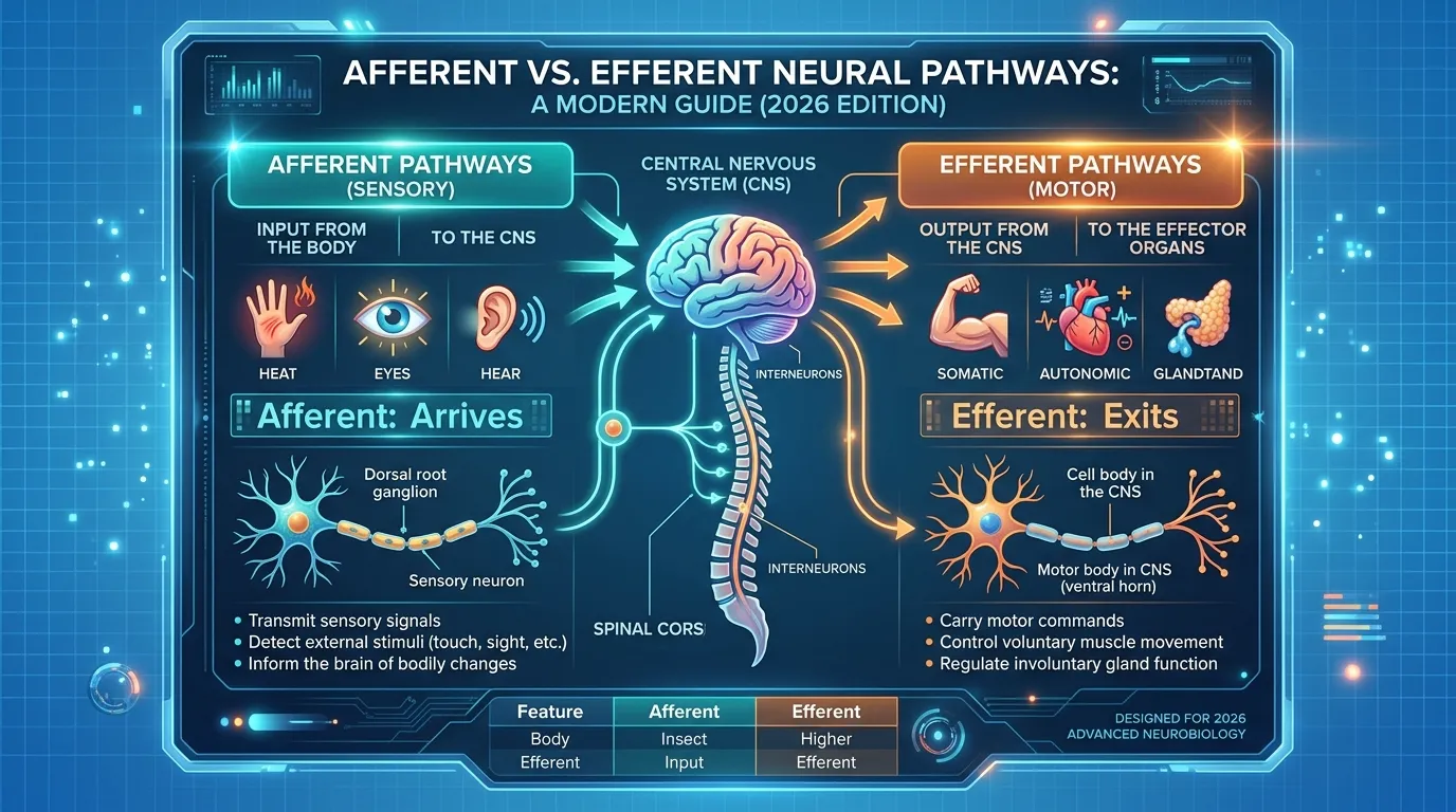 difference between afferent and efferent