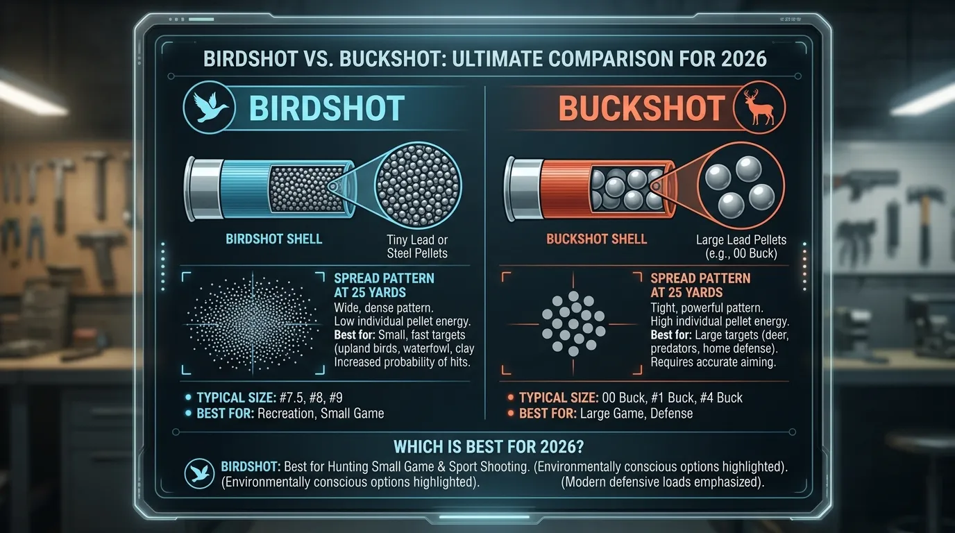 difference between birdshot and buckshot