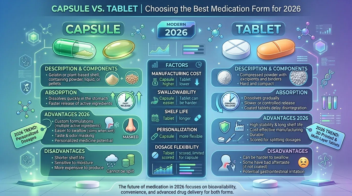 difference between capsule and tablet