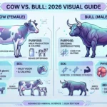 difference between cow and bull
