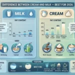 difference between cream and milk