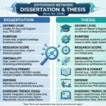 difference between dissertation and thesis