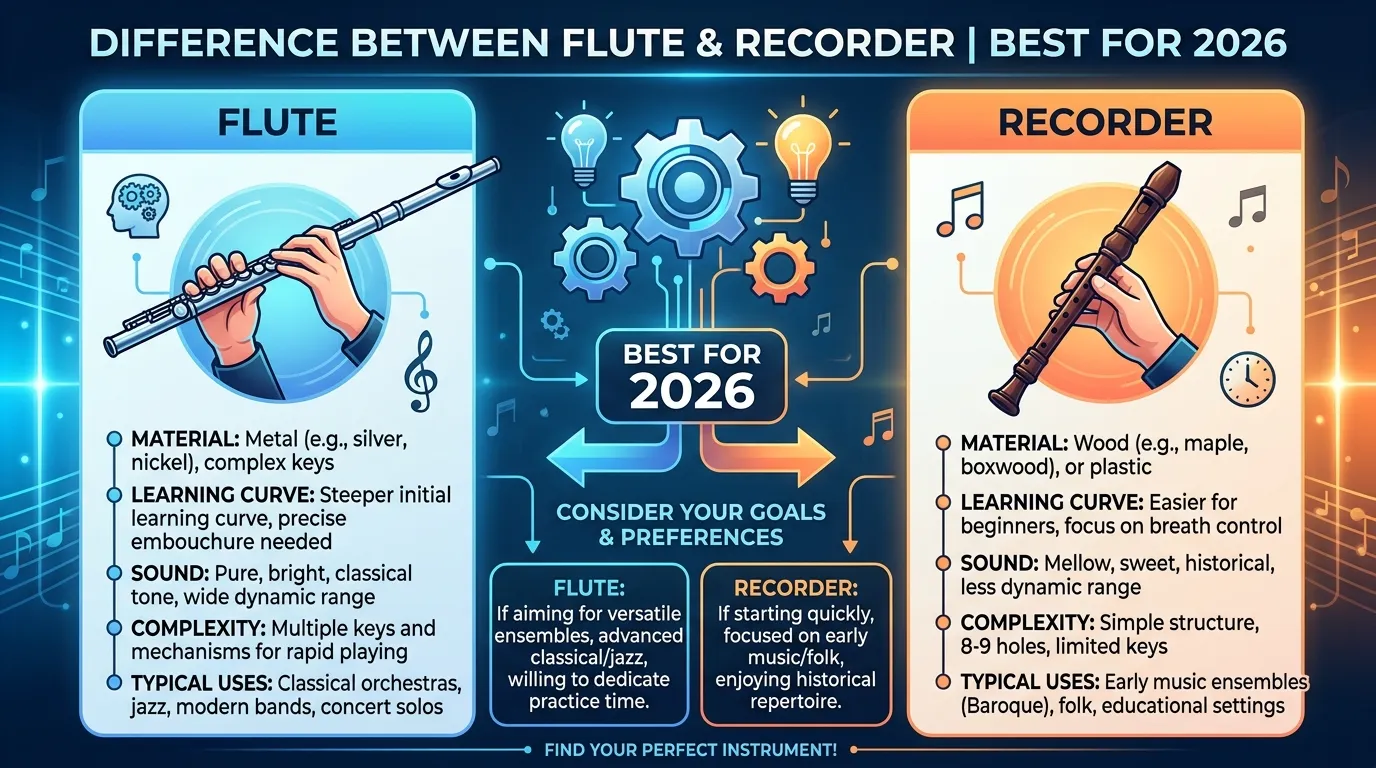 difference between flute and recorder