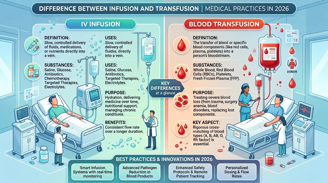 difference between infusion and transfusion