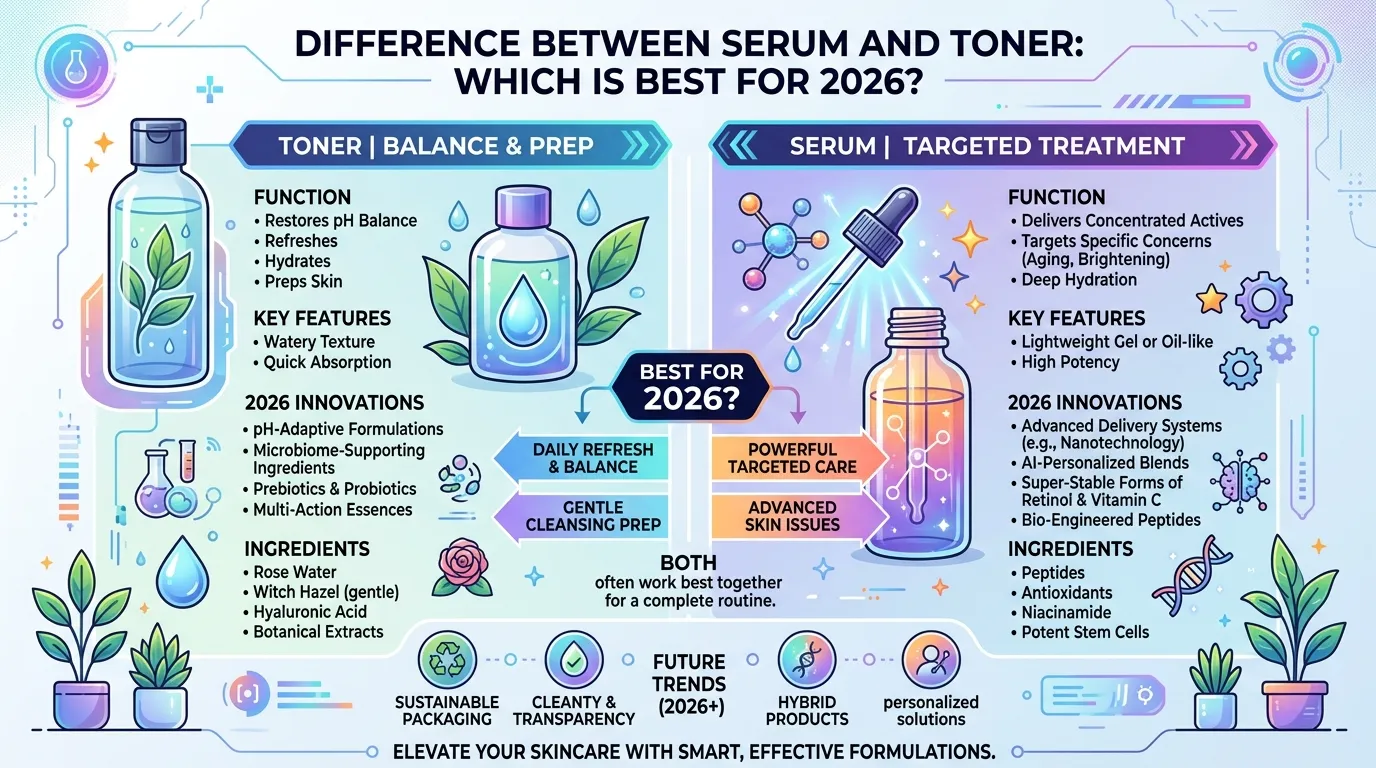 difference between serum and toner