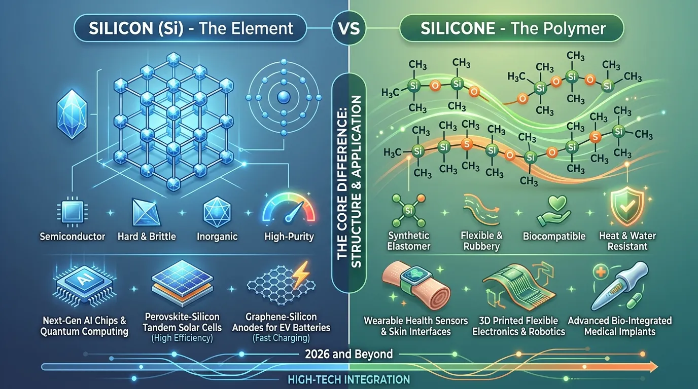 difference between silicon and silicone