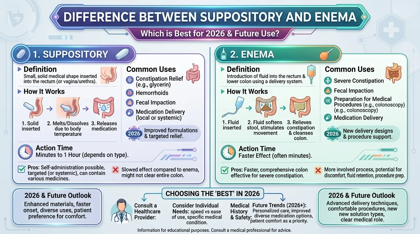 difference between suppository and enema