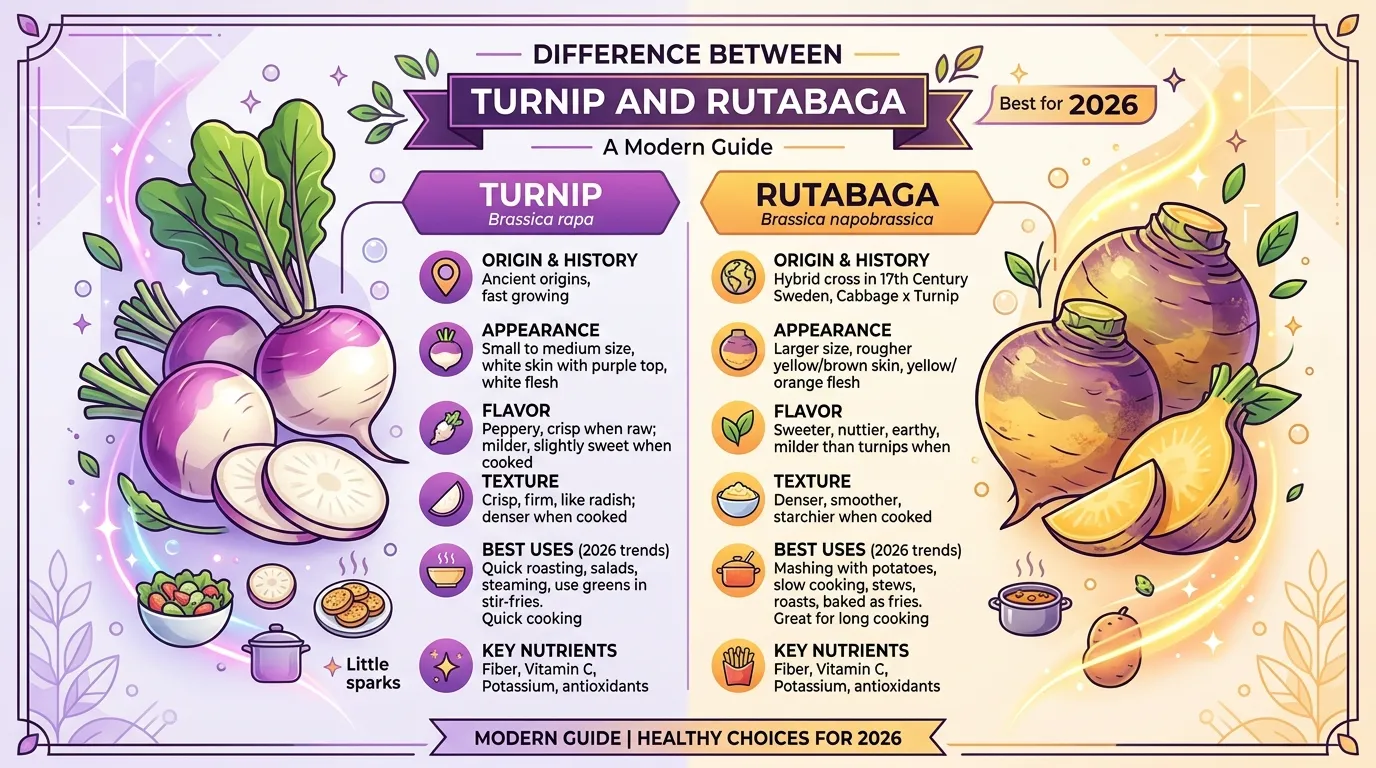 difference between turnip and rutabaga