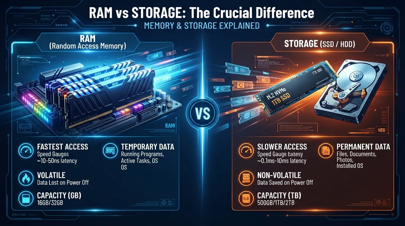 RAM vs Storage