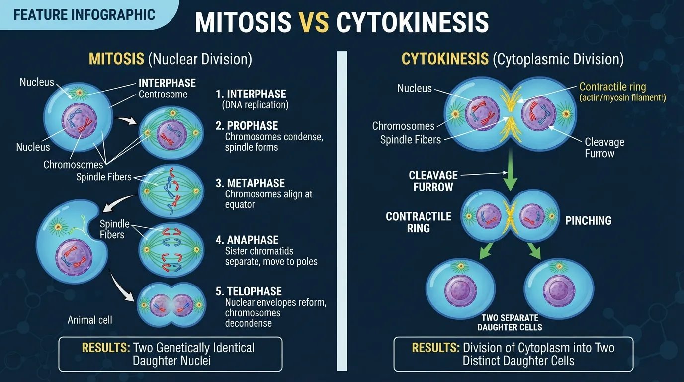 Mitosis vs Cytokinesis