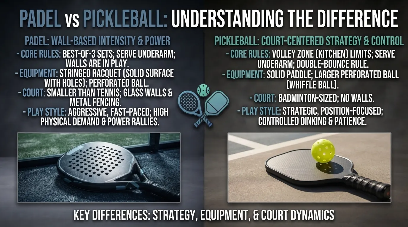 Padel vs pickleball