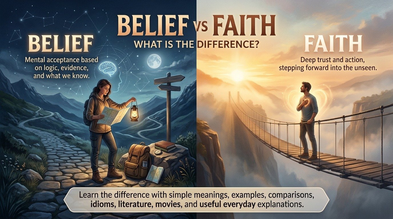 difference between belief and faith