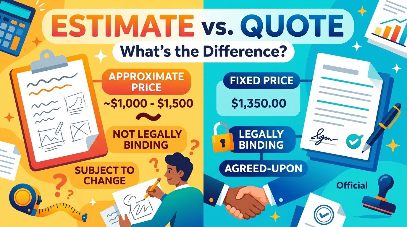 difference between estimate and quote