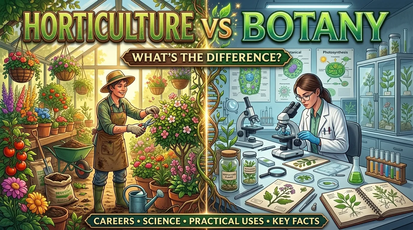 difference between horticulture and botany