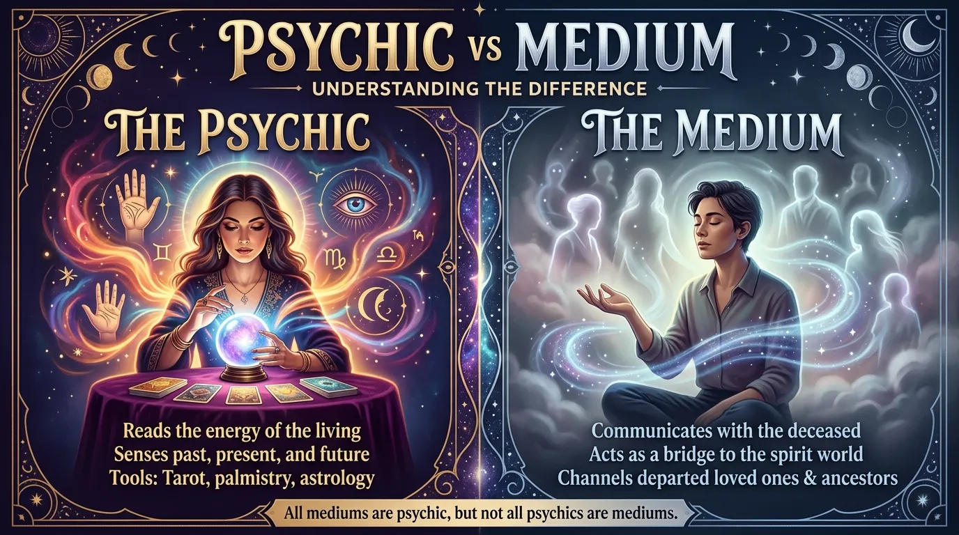 difference between psychic and medium