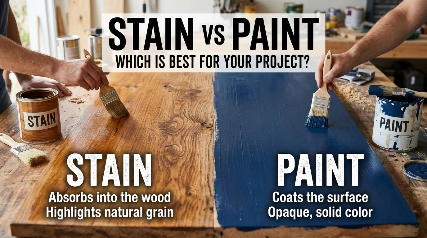 difference between stain and paint