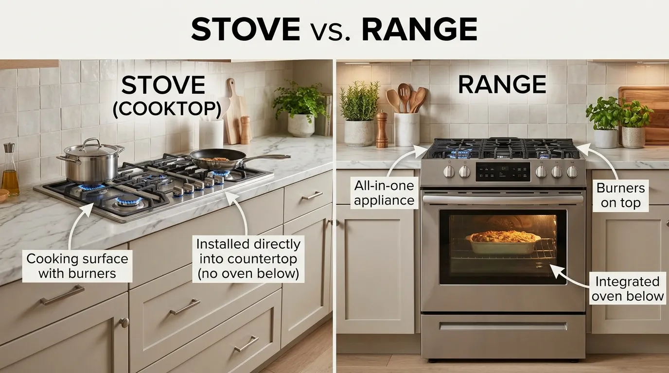 difference between stove and range