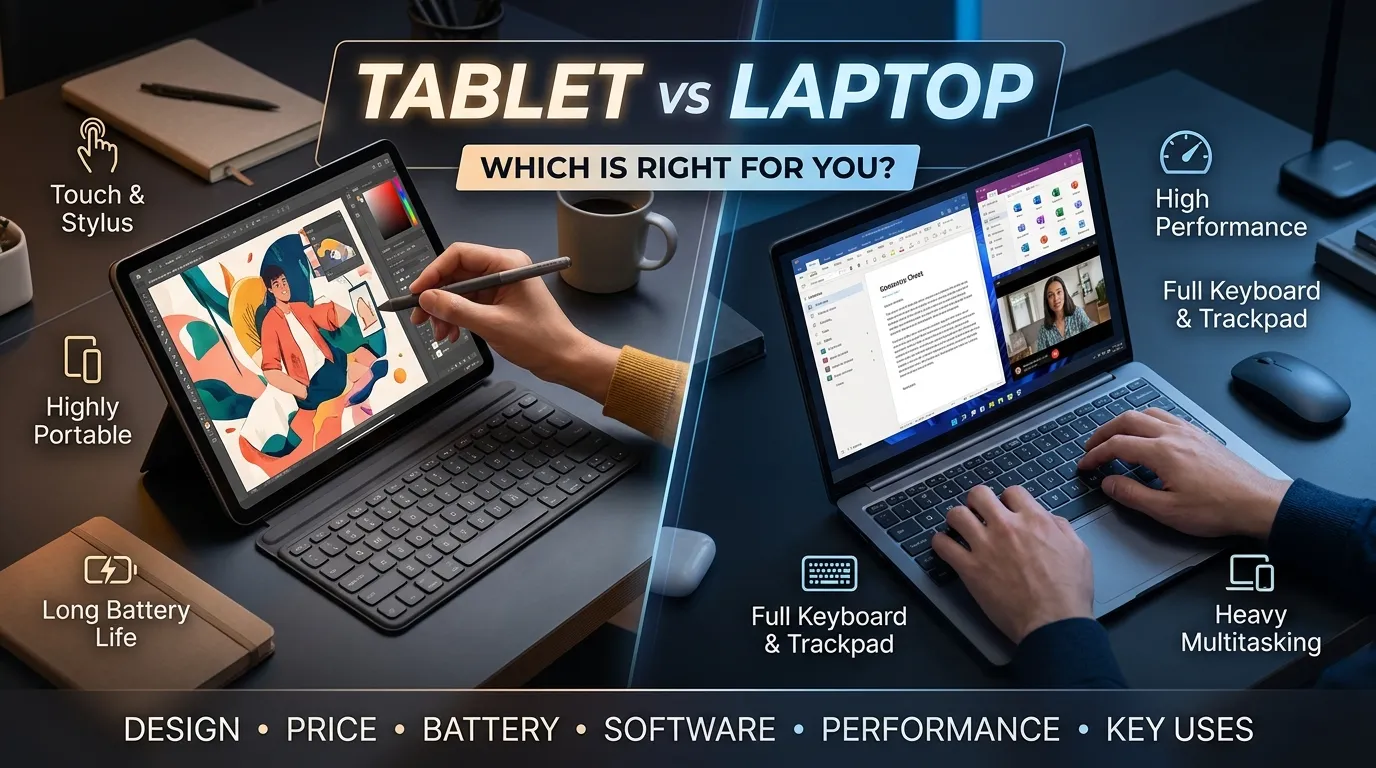 difference between tablet and laptop