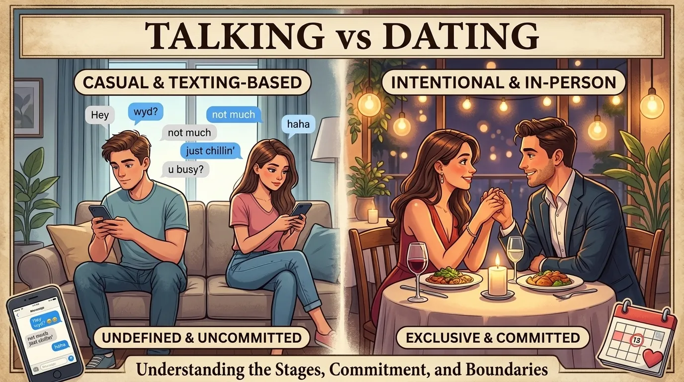 difference between talking and dating