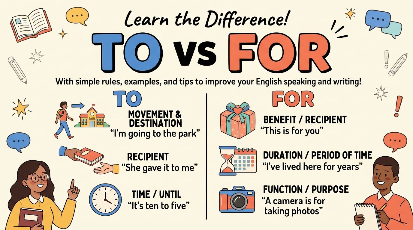 difference between to and for