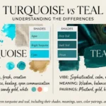 difference between turquoise and teal
