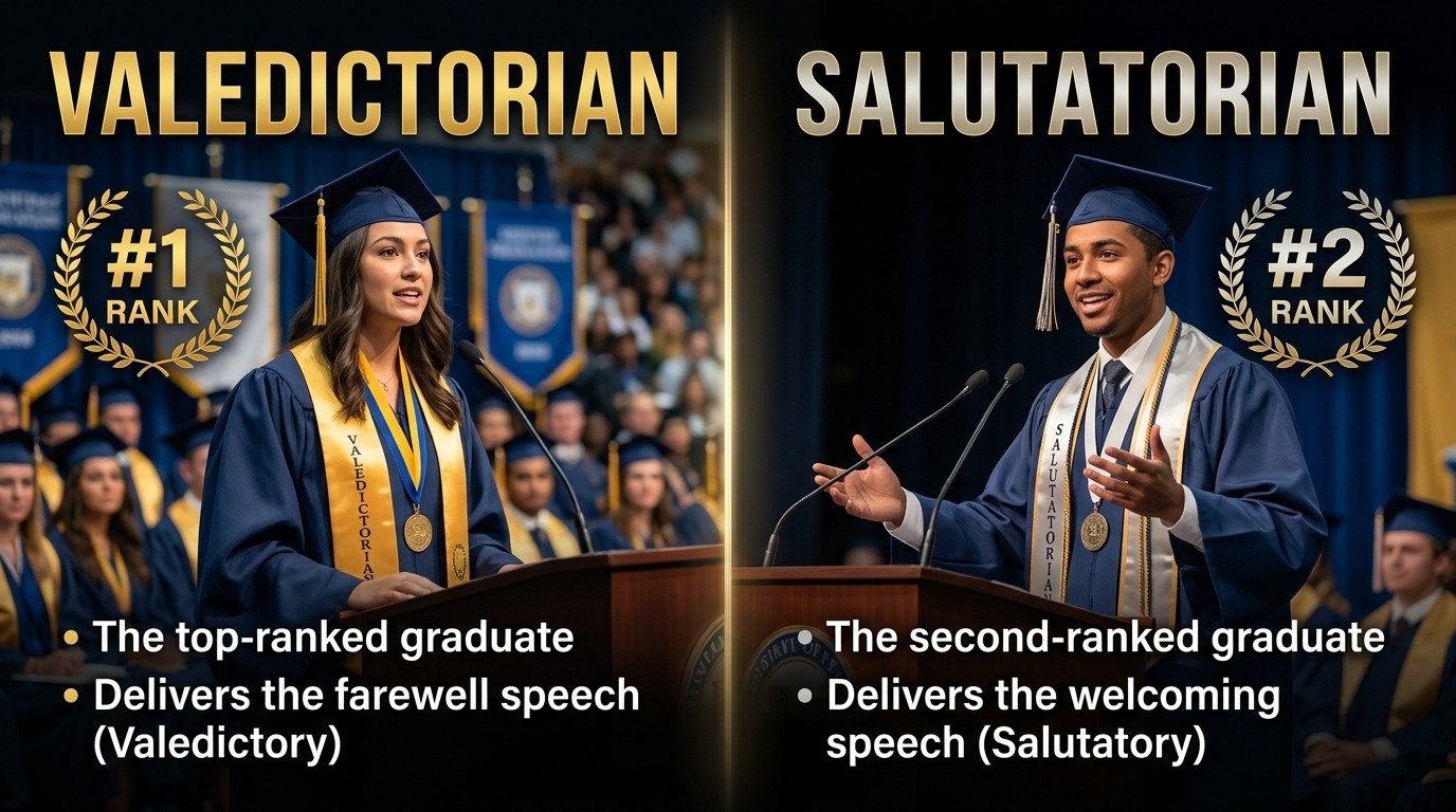 difference between valedictorian and salutatorian